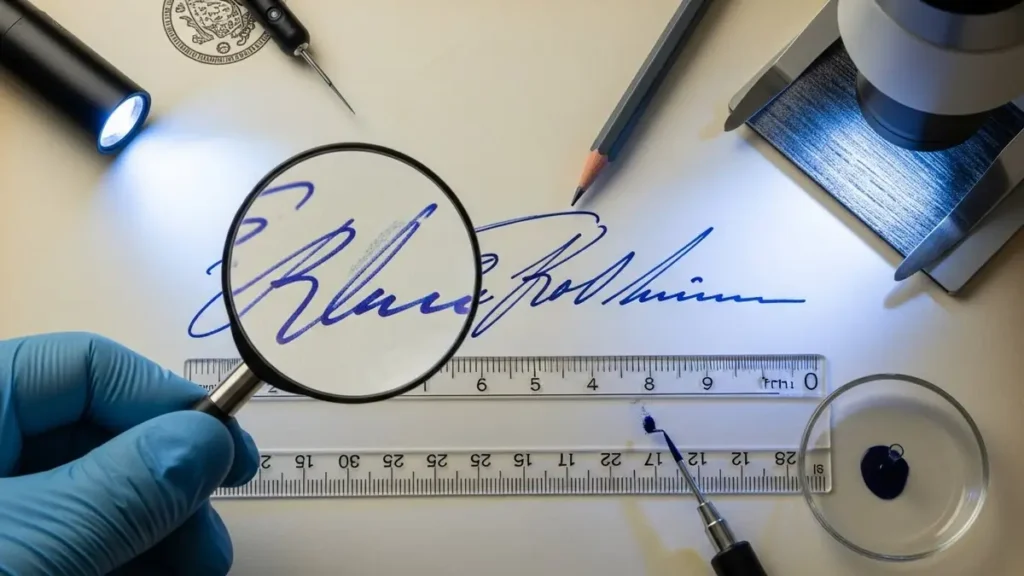 Como é possível identificar se uma assinatura é falsa