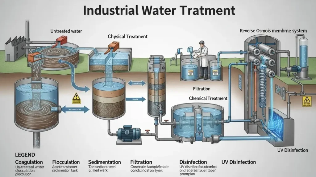 Como funciona o tratamento de água industrial