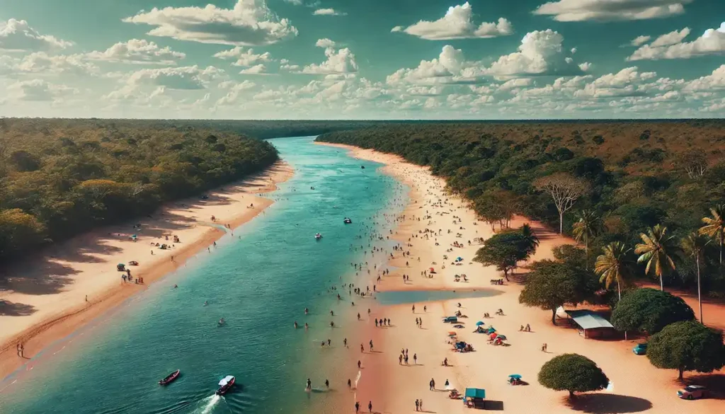 Turismo Sazonal: Como as Praias Temporárias dos Rios Tocantins e Araguaia Moldam o Setor de Serviços Turismo Sazonal