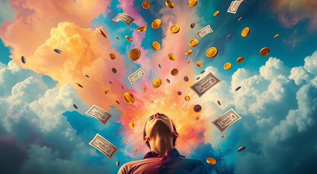 sonhar ganhando na loteria