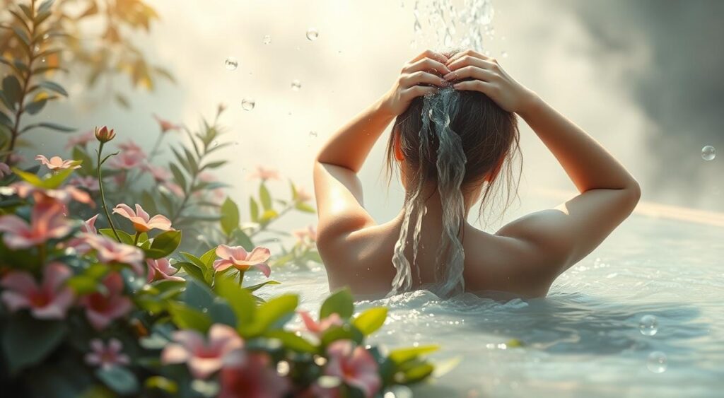 sonhar lavando o cabelo