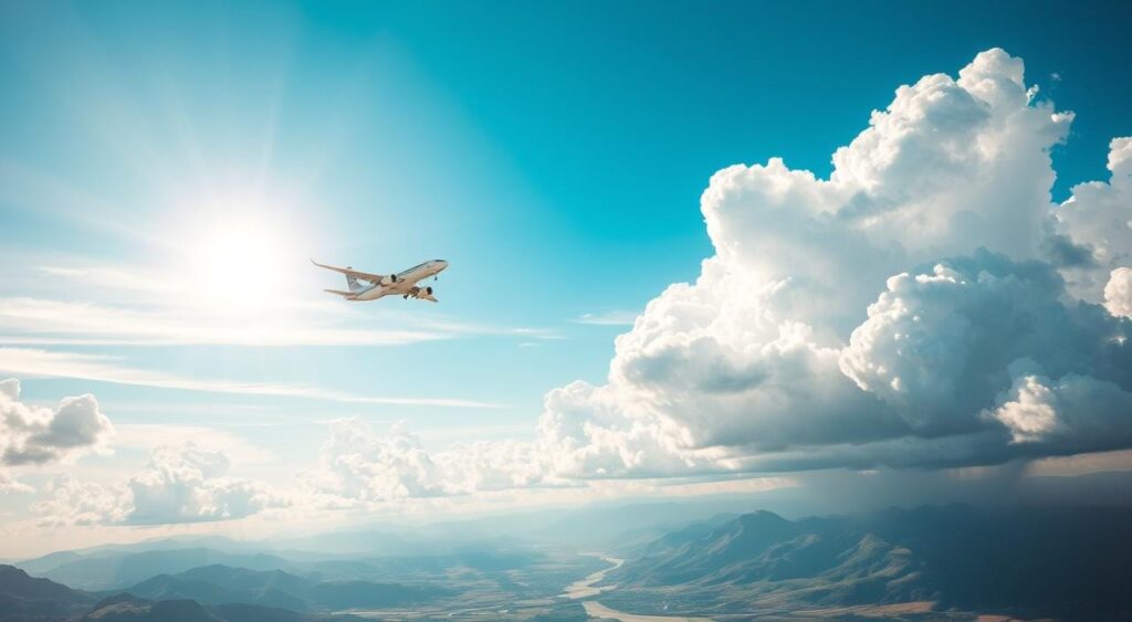 sonhar voando de avião