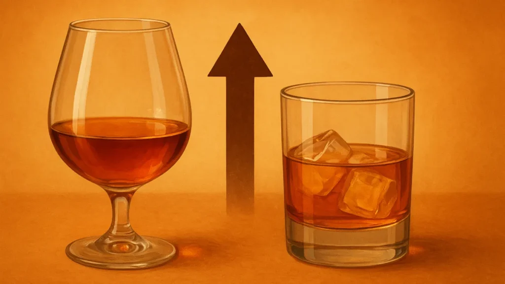 Conhaque é mais forte que whisky