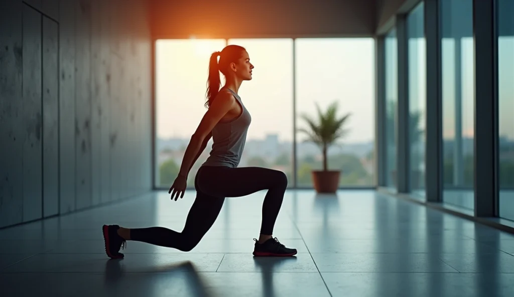 Brazil lunge variation works glutes, spares knees