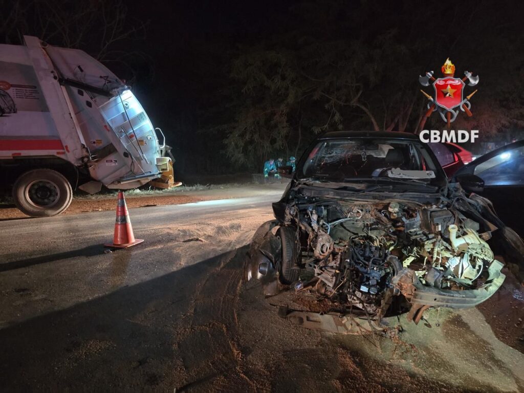 Acidente em Sobradinho deixa ferida na DF-440